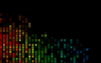 Dark Multicolor, Rainbow vector pattern in square style.