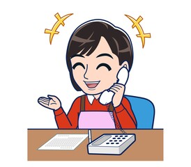 Beautiful woman in a pink apron