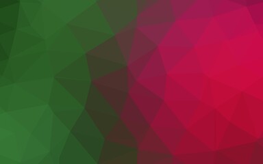 Obraz premium Light Green, Red vector low poly cover.