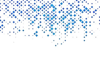 Light BLUE vector background with colored stars.