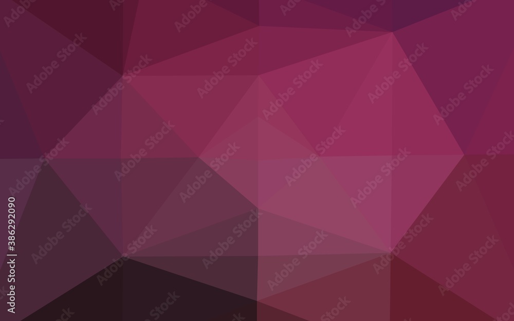 Wall mural dark pink vector shining triangular background.