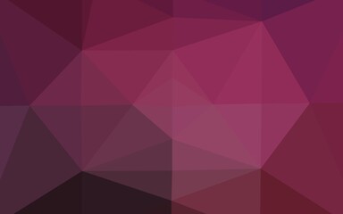 Dark Pink vector shining triangular background.