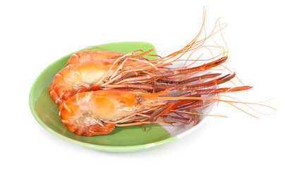 shirmp grilled an isolated on white background