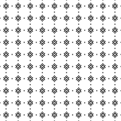 Black modern eastern and geometrical art deco motif pattern on white background