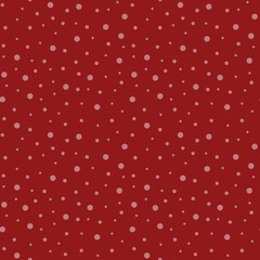 Vector seamless pattern red background with white dots 