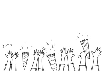 Obraz premium applause hand drawn
