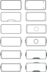 Set of  VR Headset vector photo for use design graphic. 5G technology accessory.