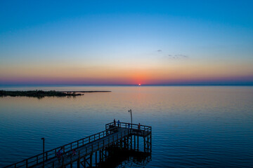 sunset over Mobile Bay 