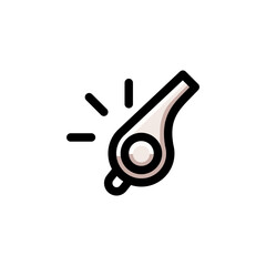 Whistle Icon Filled Outline Sport Illustration Logo Vector
