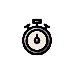 Stopwatch Icon Filled Outline Sport Illustration Logo Vector
