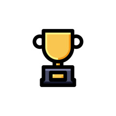 Trophy Icon Filled Outline Sport Illustration Logo Vector
