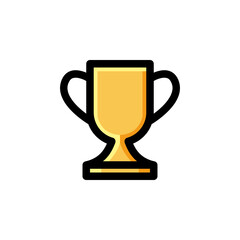 Trophy Icon Filled Outline Sport Illustration Logo Vector
