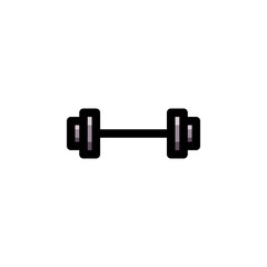 Barbell Icon Filled Outline Sport Illustration Logo Vector
