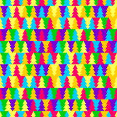 Christmas seamless pattern, Xmas poster design template, vector illustration 