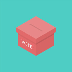 Obraz premium Ballot box isometric icon. Vector illustration