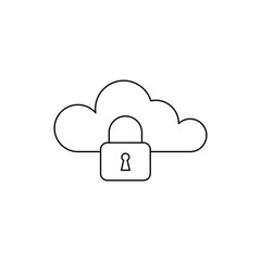 Cloud security icon design isolated on white background