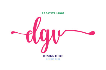 simple DGV  typeface logo is easy to understand, simple and authoritative