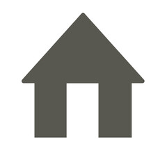 home icon symbol sign circle vector black white Print