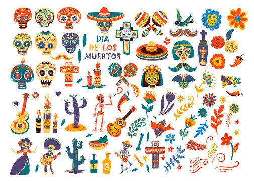 Dia de los muertos, cultural symbols and icons