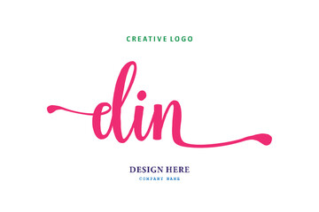 simple DIN lettering logo is easy to understand, simple and authoritative