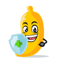 vector illustration of banana mascot or character