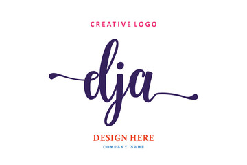 Fototapeta na wymiar simple DJA lettering logo is easy to understand, simple and authoritative