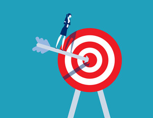 The Business target success. Achievement business concept