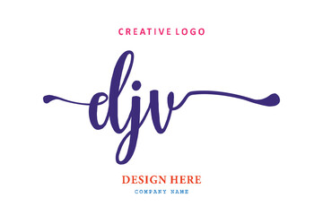 simple DJV lettering logo is easy to understand, simple and authoritative