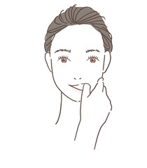 女性　顔　エクササイズ