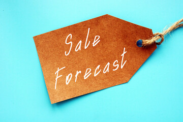 Financial concept meaning Sale Forecast with inscription on the page.