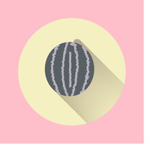 Watermelon, fruit icon unusual color