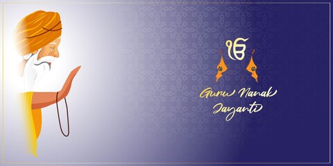 Vetcor illustration for Indian festival  Guru Nanak jayanti 