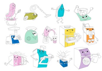 Bright kitchen devices have fun, sketch set
