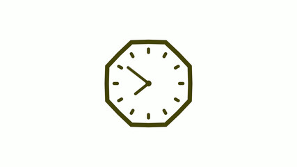 Counting down yellow dark clock icon with trick, New clock isolated