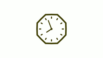 Counting down yellow dark clock icon with trick, New clock isolated