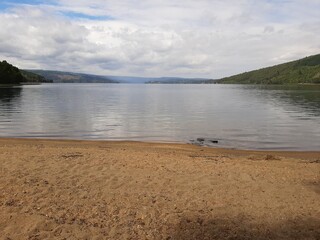 lake and mountains