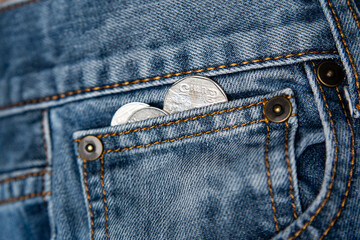 Keep Thai Baht coins in the Jeans small pocket