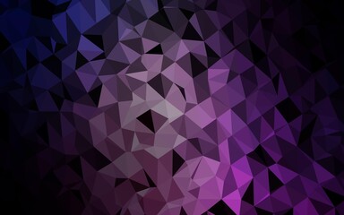 Dark Purple, Pink vector polygonal background.