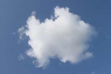 Obraz premium White cloud in the blue sky.