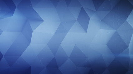 Obraz premium Chaotic blue polygonal rough surface 3D render illustration