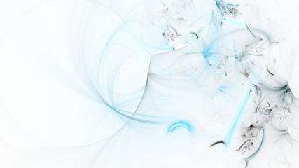 Obraz na płótnie Canvas Abstract colorful blue and grey crystal shapes. Fantasy light background. Digital fractal art. 3d rendering.