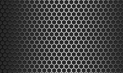 Metal texture pattern with hexagon mesh design