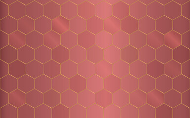 Golden lines. Geometric pattern copper background. Luxury style. Vector illustration.