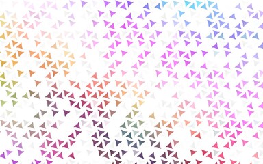Light Multicolor, Rainbow vector seamless background with triangles.