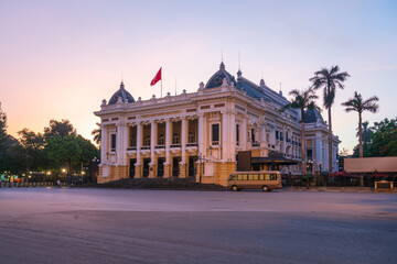Fototapeta na wymiar Hanoi Opera House in early morning in Hanoi