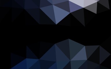 Dark BLUE vector polygonal template.