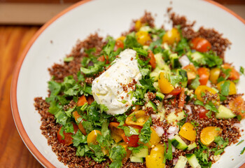 Fresh Quinoa Salad, Vegetarian Dish, Delicious Vegan Food