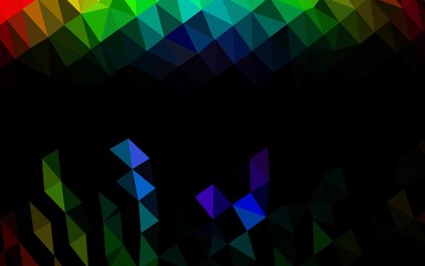 Dark Multicolor, Rainbow vector blurry triangle texture.