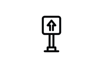 Navigation Outline Icon - Direction Sign