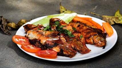 Fish fry after marination